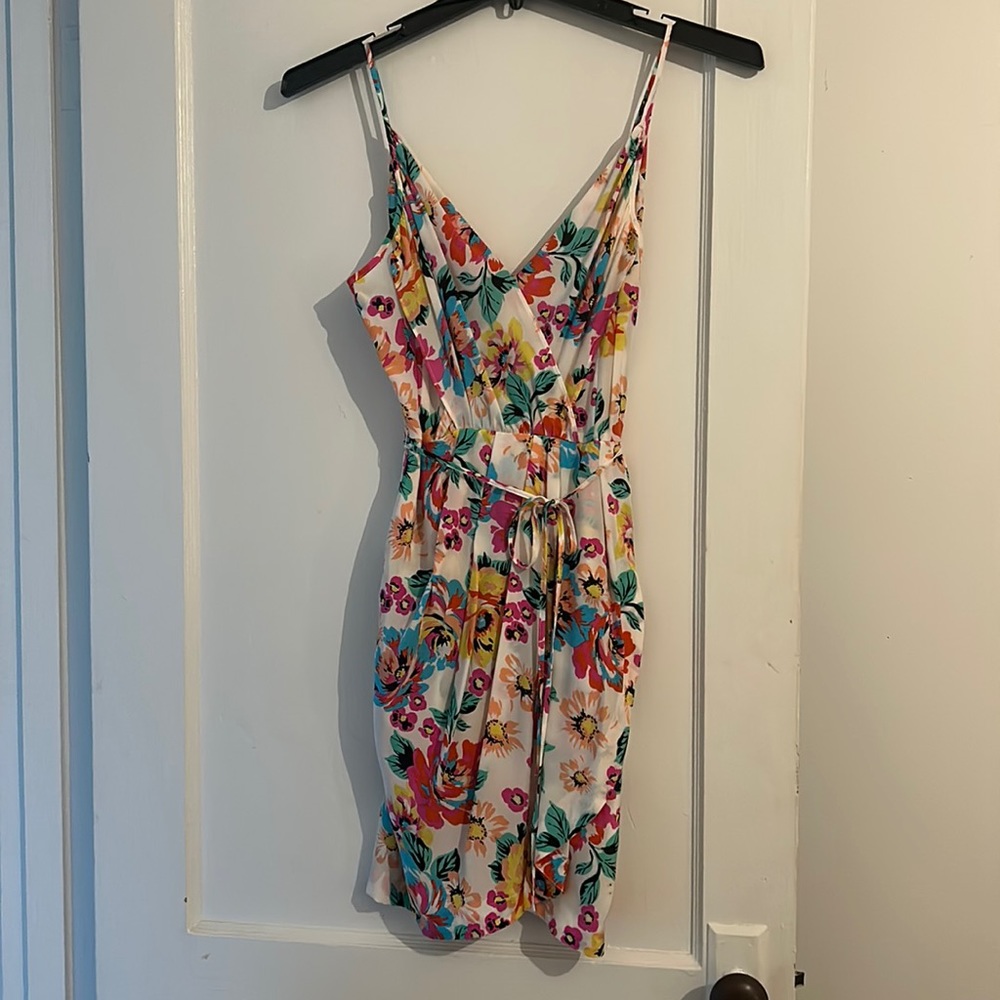 Floral Mini faux wrap dress